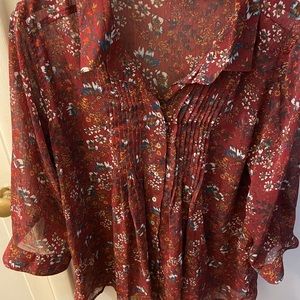 Fever Multi/colored Floral Top-Large